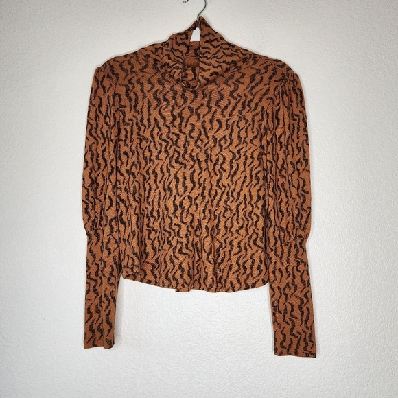 Anthropologie Puff-Sleeved Turtleneck Top XS - Picture 5 of 9